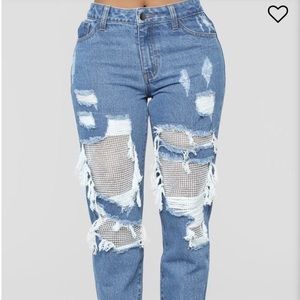 Fashion Nova Rhinestone Jeans